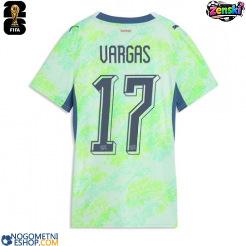 Ženski Nogometni dresi Švica Ruben Vargas #17 Gostujoči SP 2026 Kratek Rokav